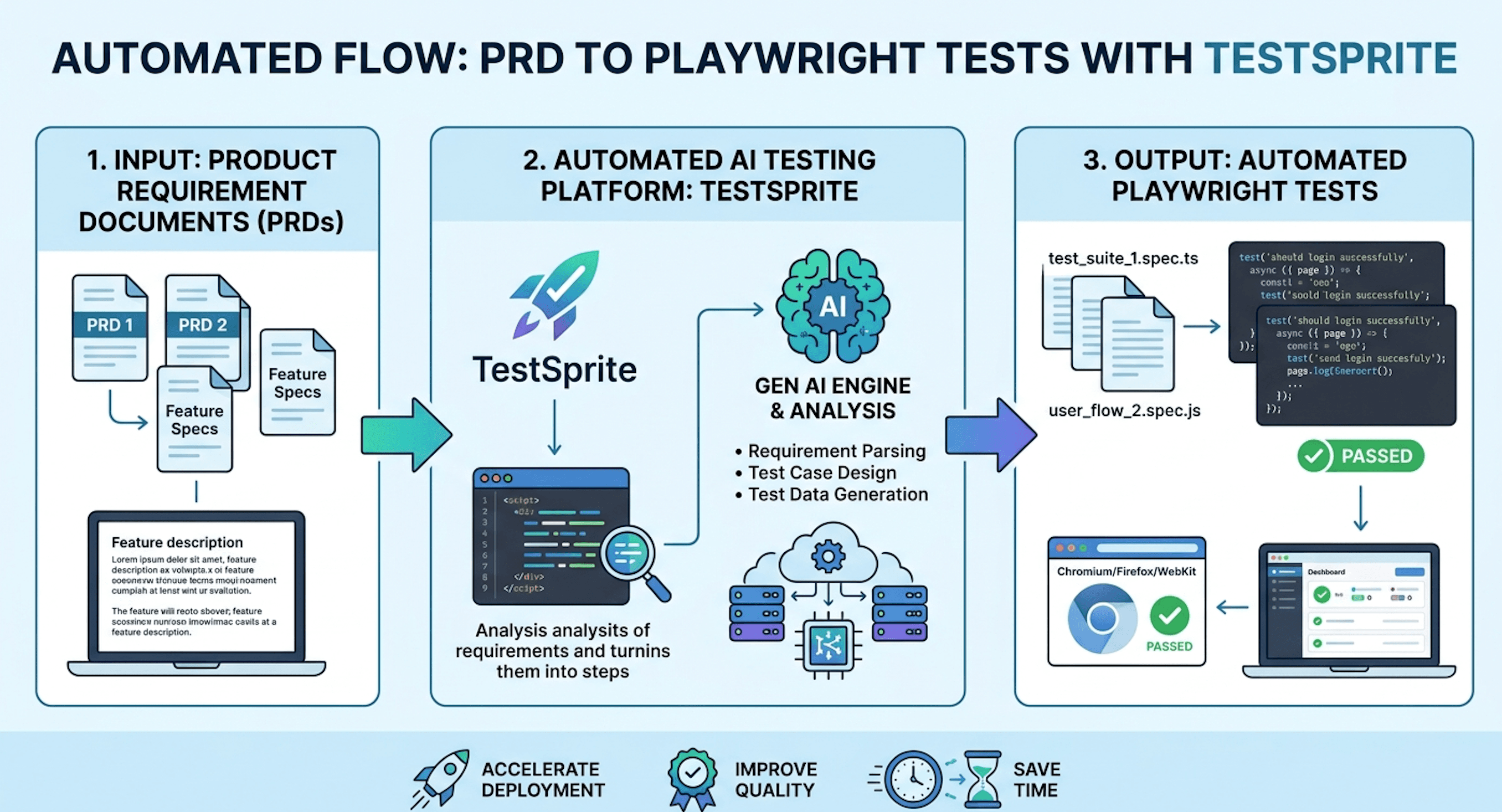 What tool generates test cases from product requirements? cover