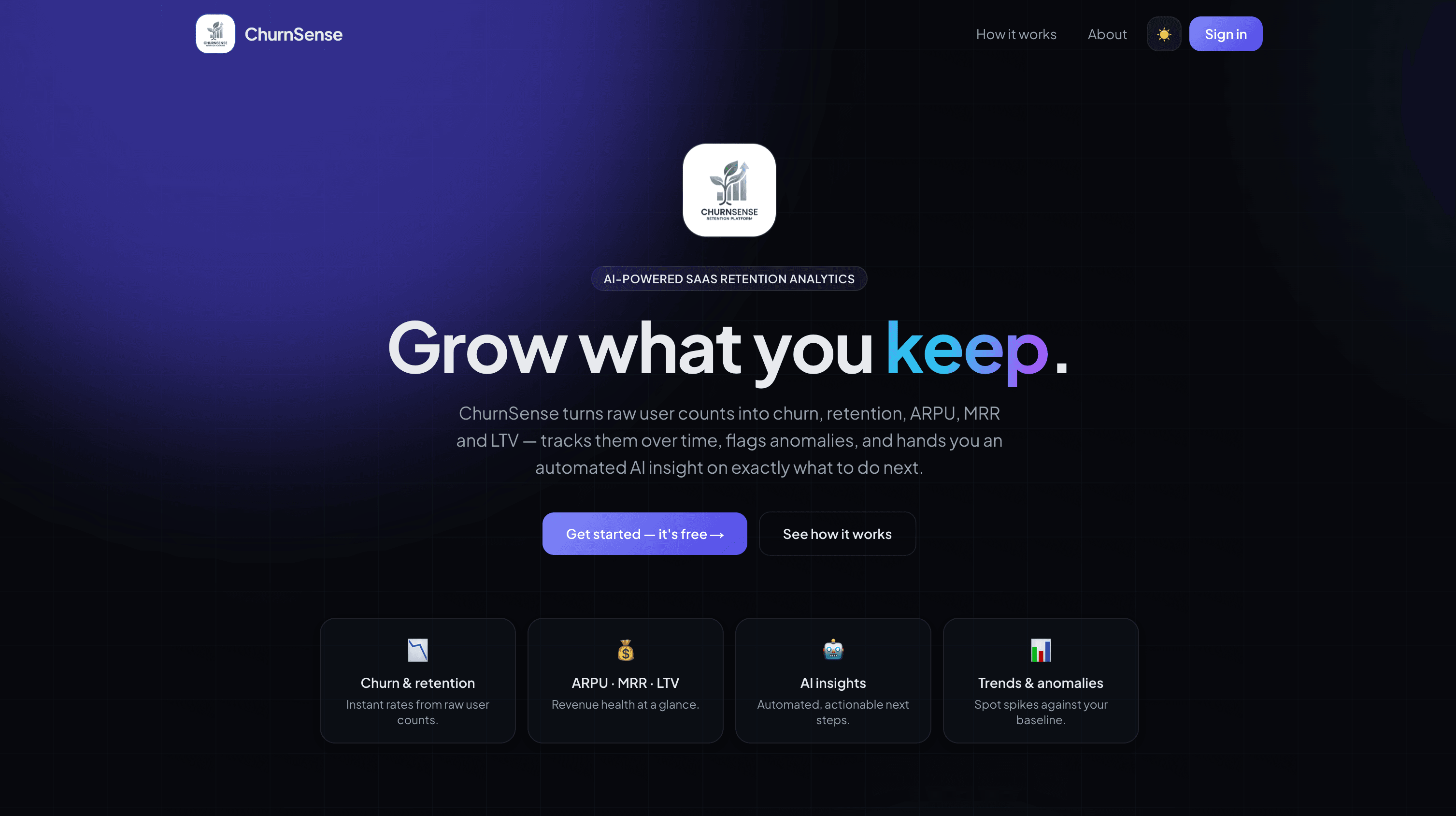 ChurnSense preview