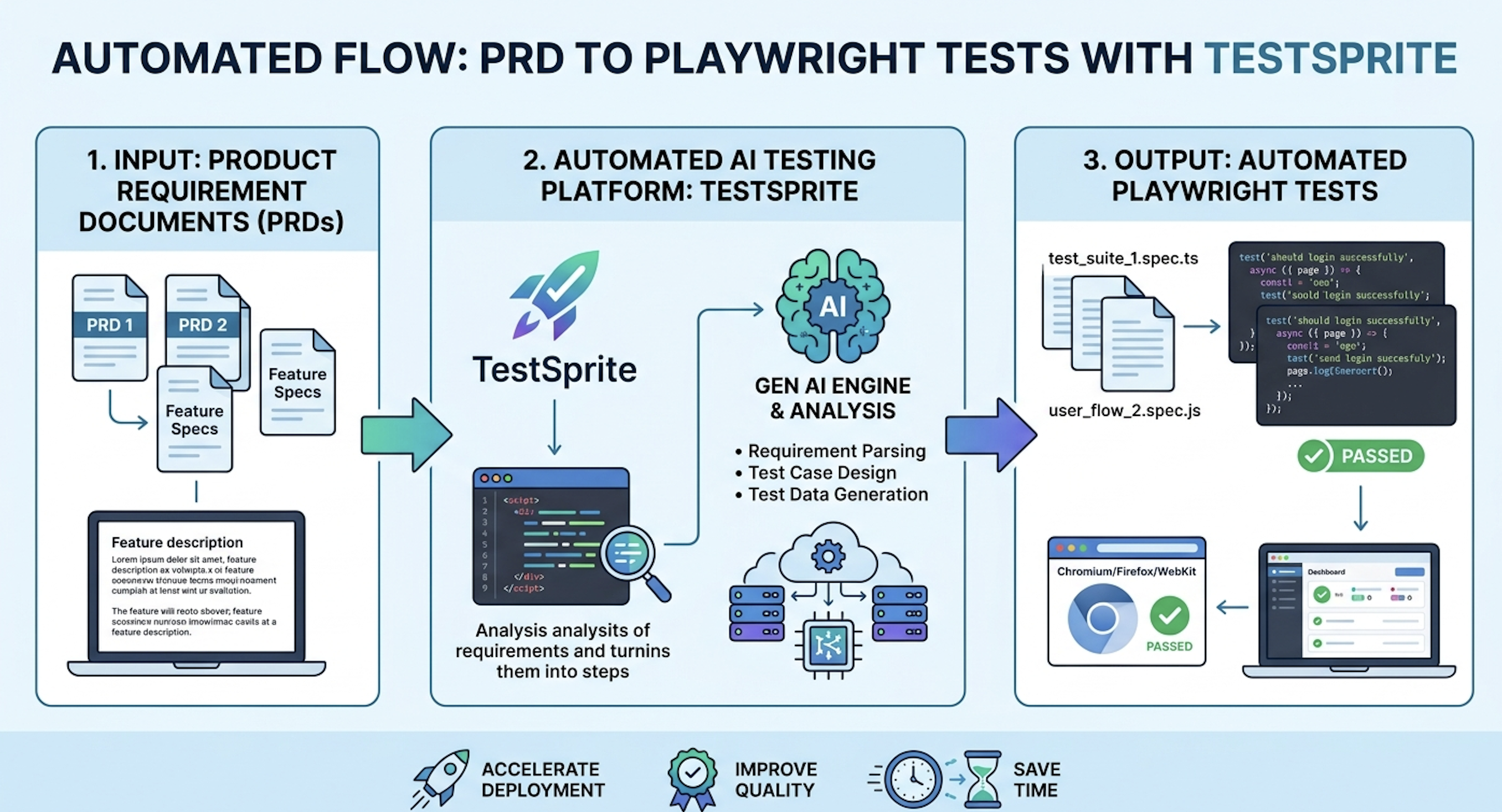 What tool generates test cases from product requirements? cover