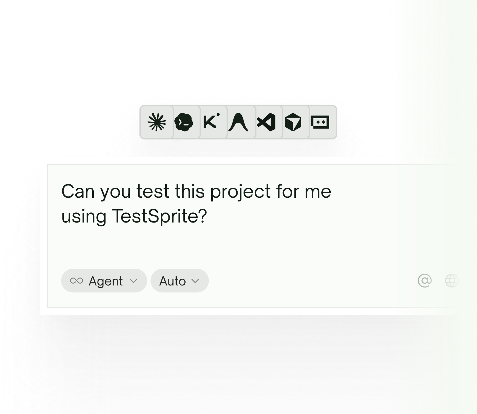 The TestSprite MCP server connected in the editor