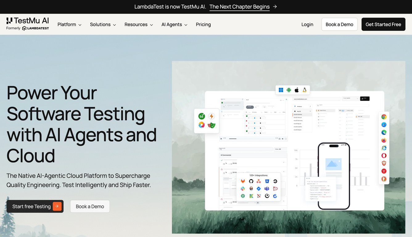TestMu‑AI‑Oberfläche